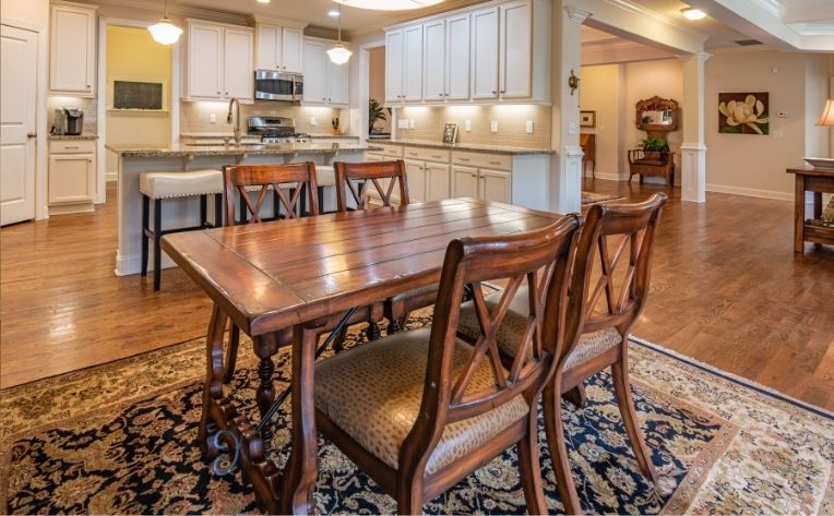 Dining Room Hardwood Flooring Area Rug